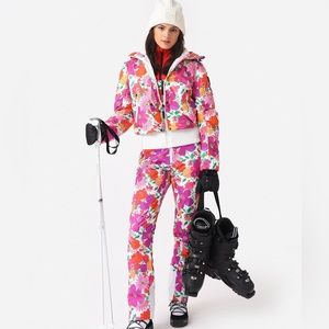 LoveShackFancy X Bogner Ski Bib MAGENTA DISCO LIGHT